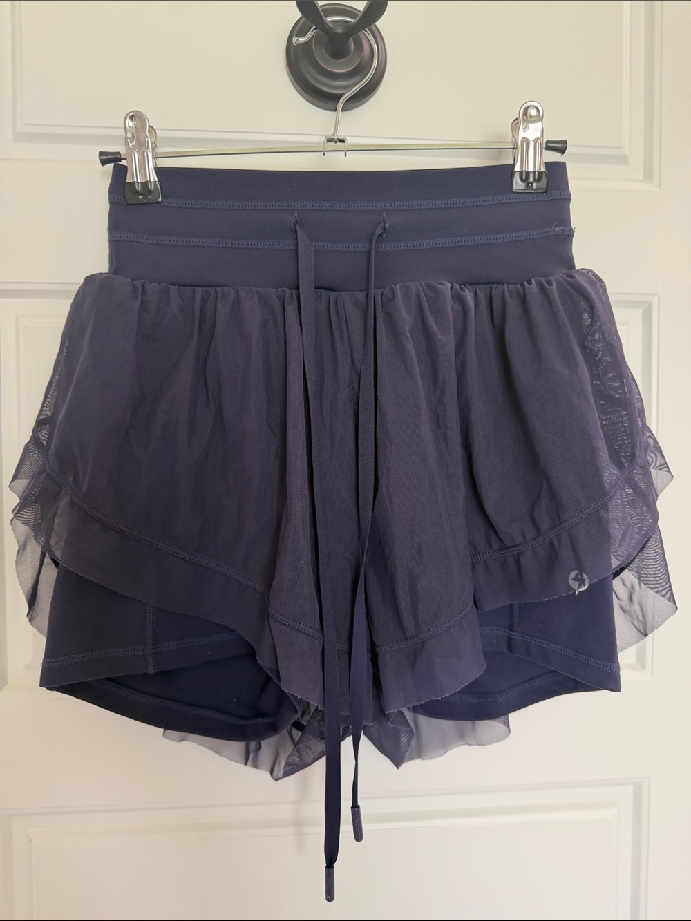 POPFLEX Navy Layered Mesh Athletic Skort Shorts